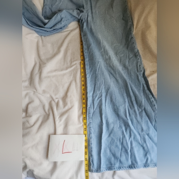 Zara Z1975 HALTER NECK DENIM JUMPSUIT light blue BNWT - Picture 15 of 16